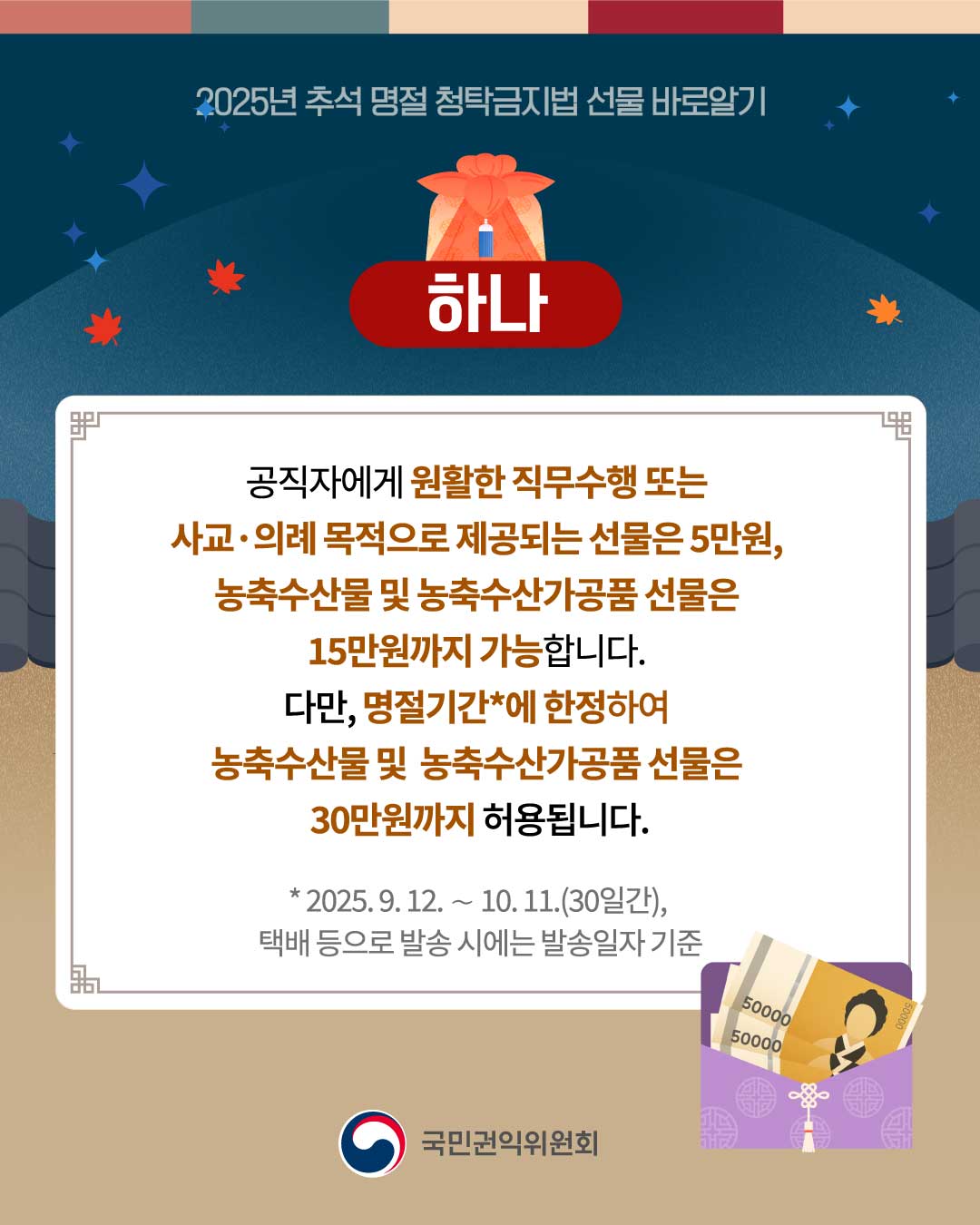 [국민권익위] 추석 명절 청탁금지법 선물 바로알기 - 2