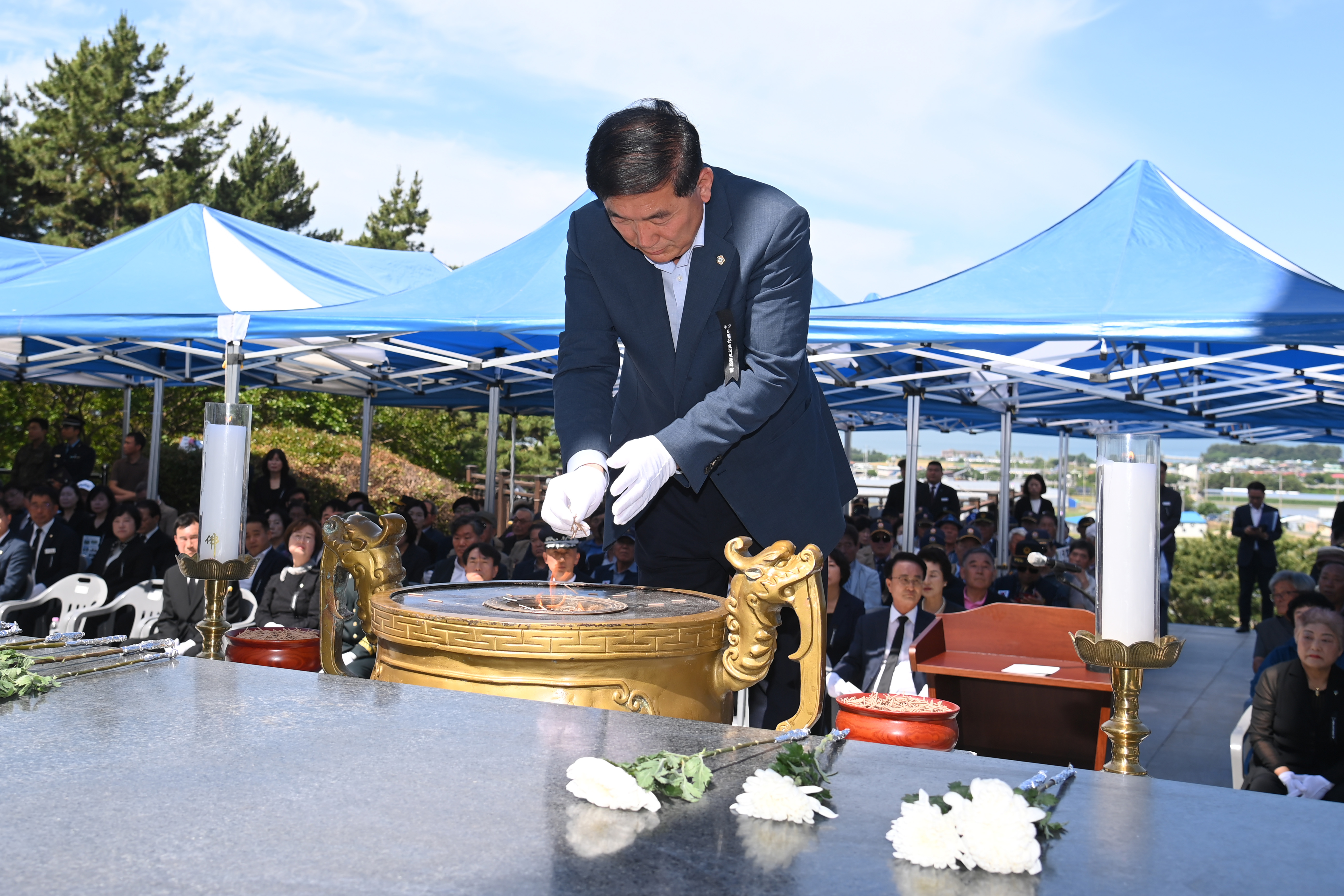 제71회 현충일 추념식 및 사천국군묘지 참배 - 7