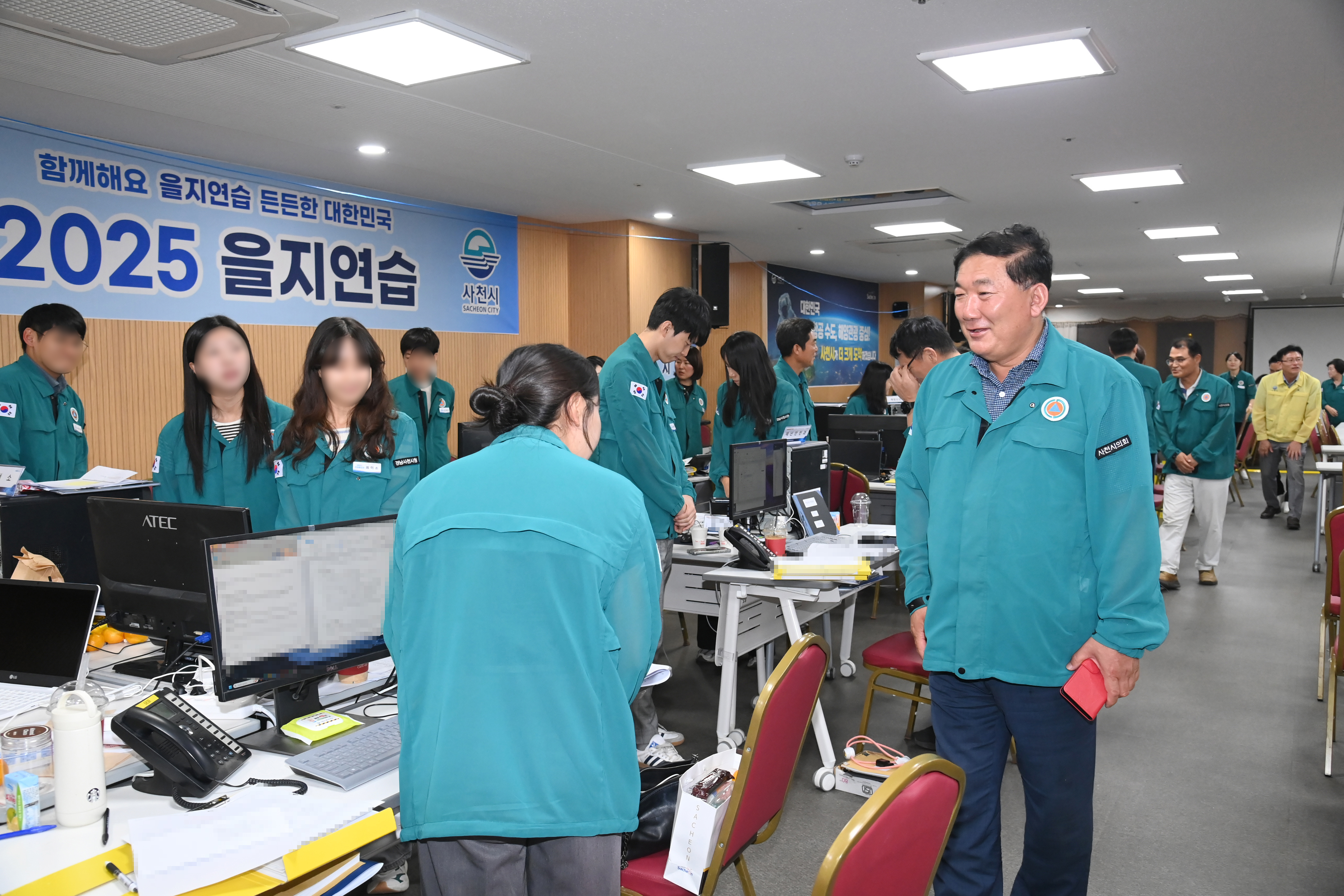 사천시의회, ‘2025년 을지연습’ 현장 격려 방문 - 2